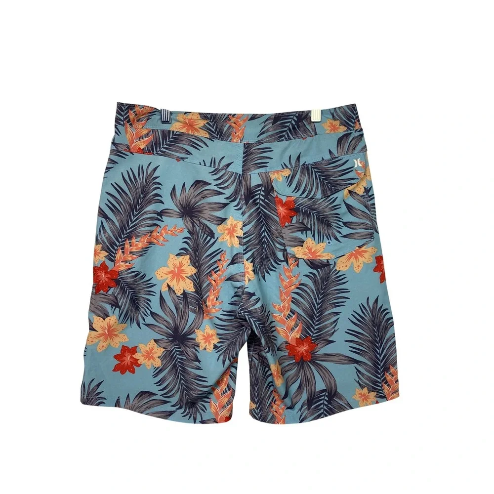 Hurley Board Shorts | Tropical‎ Floral Print | Blue | Size 32